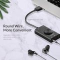 SC2 USB Sound Card External Headphone Desktop PC Notebook Audio Converter Volume Adjustable Driver-Free Plug and Play. 