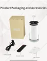 Mini Projector with Android 11, HY300A Home Projector 4K Ultra Hd Support, Smart Magcubic Projector 5G WIFI6 BT5.0 Auto Horizontal Correction, 180°Rotatable Outdoor Projector for Phone/Laptop (White). 
