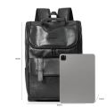 Fashion Men's Backpack Casual Solid Leather Backpack Men High Capacity Travel Backpack Schoolbags Brand Design Back Packs Bags.