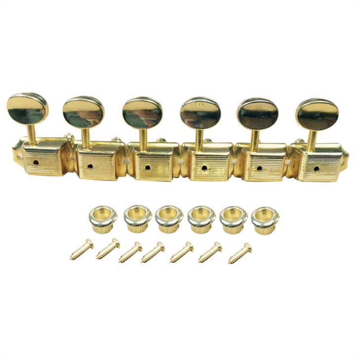 Guitar Tuning Pegs Keys Tuners Semi Closed String Button 6R