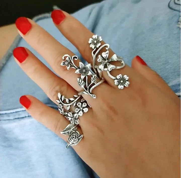 4%20set%20natural%20shape%20leaf%20finger%20ring%20set%20for%20women%20(Color%20Guaranteed)%20-%20Image%202