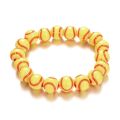 Elastic Basketball US Football Baseball Tennis Strand Bracelet Acrylic Bangle Fashion Charm Jewelry For Women Men Gift. 