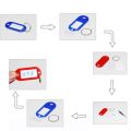 50pcs Key ID Tag Baggage Luggage Name Label Card with Split Ring Keyring.