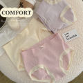 3 pieces Sweet Beauty panties Cotton Crotch Women Mid Waist Triangle Pants Thin Breathable Soft Hip Lifting and Belly Tightening panties.