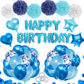 Happy Birthday Balloon Banner, Aluminum Foil Letters Banner Balloons for Party Supplies, Birthday Decorations. 