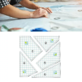 White Quilting Cutting Template Measurement Accuracy Acrylic 24cm Acrylic Sewing Ruler Acrylic Quilt Templates for Home.