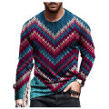 3D Digital Printed T-shirt Men Personality Visual Graffiti Pullover Long Sleeve T Shirts Super Cool Tops Tees Washed Graphic Tee.