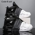 Men's shoes nikee Air More Uptempo Sneakers black and white - Sneakers. 