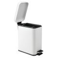 5L Lidded Step Trash Can, Compact Garbage Bin with Removable Liner Bucket and Handle for Bathroom, Kitchen, Office. 