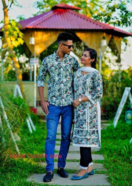Ready%20Made%20Mix-Cotton%20Viral%20Couple%20Set/Matching%20Dress/Traditionally%20Dress/%20Fashionable%20Long%20Salwar%20Kameez/%20Full%20Sleves%20Shirt%20For%20Stylish%20Woman%20/%20Man%20(2pis)%20-%20Image%206