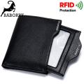 Baborry Wallet Men Bifold credit Card Holder Wallet RFID Blocking Short Purse For Men Portemonnee Male. 