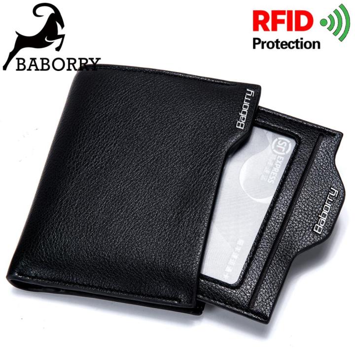 Baborry%20Wallet%20Men%20Bifold%20credit%20Card%20Holder%20Wallet%20RFID%20Blocking%20Short%20Purse%20For%20Men%20Portemonnee%20Male%20-%20Image%202