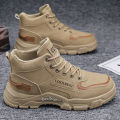 High-top men's shoes 2023 Autumn New Work Clothes Wind Outdoor Mountaineering Labor Protection Summer Construction Site Work Wear-Resistant Dr. Martens Boots.