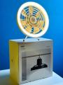 JISULIFE FA17 Rechargeable Fan with LED Light and Table Tripod. 