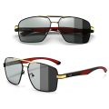GCV Fashion Photochromic Aluminum Sunglasses Men Chameleon Polarized Pilot Glasses Anti-Glare Driving Eyeglasses Coating Mirror.