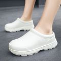 Men Summer Slipper Kitchen Clogs Chef Shoes Work Flip-flop Waterproof Oil-proof Sandal Non-Slip Garden Rubber Slippers For Male.