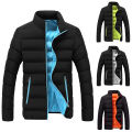 Winter Jacket Thickened Solid Color Stand Collar Puffer Jacket. 