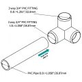 PVC Corner Connector, 3 Way Pipe Fittings High Gloss Finish 10PCS 25mmInnerDiameter for Indoor and Outdoor Use. 