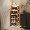 5Layers-New multi-functional household foldable shoe cabinet, home balcony toy foldable storage unit.