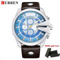 CURREN 8176 Fashion Big Dial Quartz Men Watch Popular Retro Leather Strap Metal Mens Watches Casual Waterproof Male Clock Часы. 