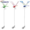 Dragonfly Decoration Clip 3pcs Weather-resistant Dragonfly Clips Strong Grip Anti-slip Outdoor Garden Decoration Kit Fake Dragonfly Clip.