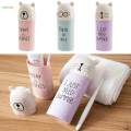 Travel Toothbrush Storage Box Holder Tooth Mug Toothpaste Towel Cup Pink.