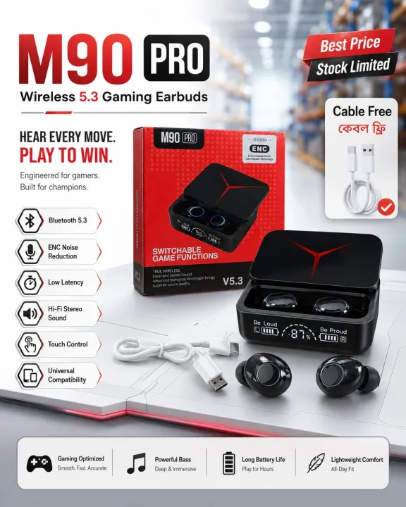 M90%20Pro%20TWS%20Digital%20Display%20Earbuds%20with%20HD%20Voice%20Noise%20Cancelling%20Bluetooth%20Feature%20By%20Gadget%20Mix%20-%20Image%202