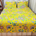 Cotton King Size Bed sheet - 3 pis Set- Multicolour Bedsheet, Bed Set ,Bedding,King Size Bedsheets , Double size Bedsheet.
