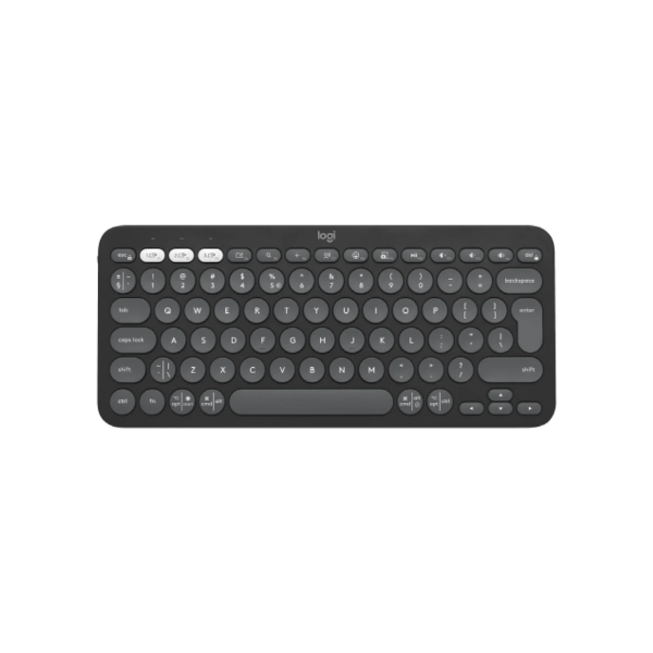 Logitech K380S Pebble Keys 2 Tonal Graphite Multi-Device Bluetooth Keyboard