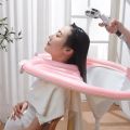 Inflatable Shampoo Basin PVC Foldable Portable Shampoo Pad Spa Tub Deflate Hair Washing Basin for Pregnant Women Elderly. 