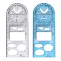 For School Office Architecture Supply Multifunctional Geometric Ruler Geometric Drawing Template Measuring Tool линейка школьная. 