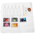 Tie Dye DIY Kit Non Toxic Textile Fabric Pigment Colorful Paint Set Art Supplies. 