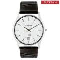 Titan 1683SL01  Edge White Dial Analog Watch For Men- Dark Brown. 