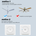 SMATRUL Wifi ceiling fan switch - Mini Fan Speed controller White/Black - Tuya APP Voice Relay Work for Google Home/Alexa.