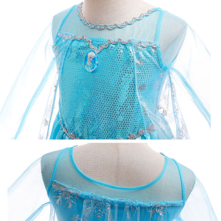 Elsa%20Dress%20for%20Girls%20Elsa%20Costume%20Snow%20Queen%20Anna%20Dress%20Cosplay%20Birthday%20Party%20Children%20Kids%202024%20Carnival%20Girl%20Frozen%20Costume%20-%20Image%204