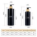 Soap Bottle Pump Dispenser Bamboo Lotion Refillable Liquid Storage Container.