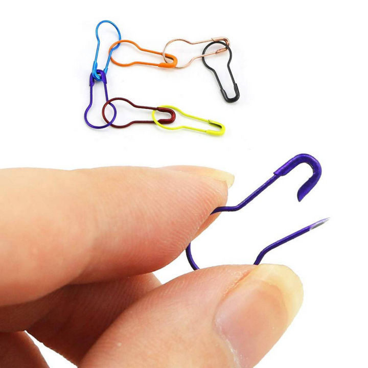 100 Pcs Colorful Stainless Steel SS Safety Pin Nappy Pin Saree pin Hijab Pin , Coil less Hijab safety pins for Women