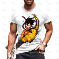 Vegeta gym Dragon Ball new tops 110-6xl Goku hip hop t shirt for men essentials tshirt oversized clothing fashion anime Y2K.