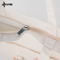 Avro Premium Tote Bag For Women - Noah - White ( Secure by zipper, Inner zipper pocket) - Canvas bag for girls - Tote bag for women.