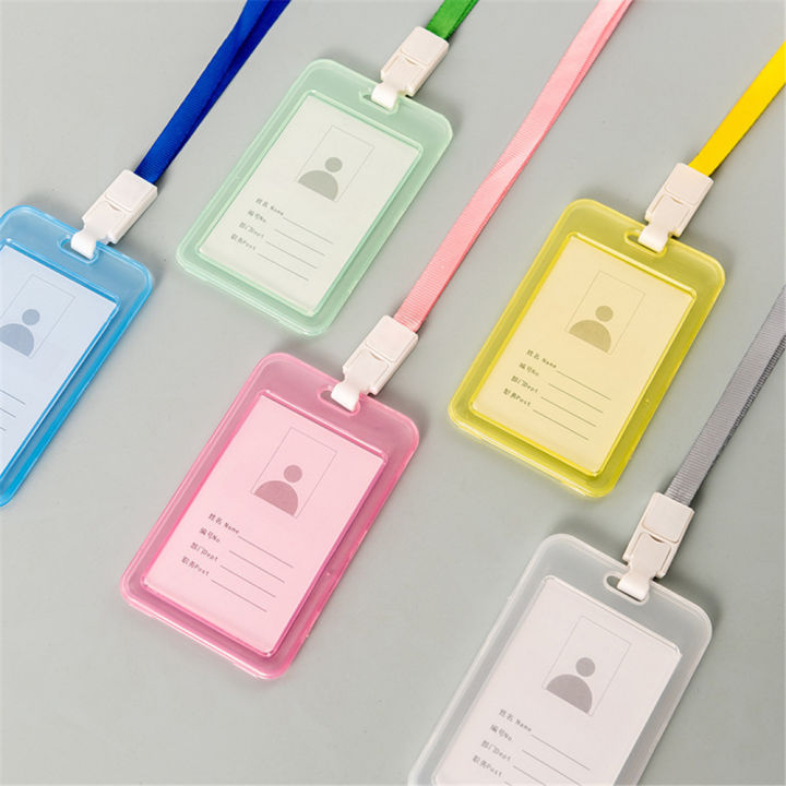 Work identity Employee ID card cover Student Plastic 5 color Plastic badge holder Cover ID business case for Work Office School Professional Identification