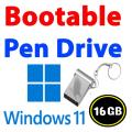Windows 11 bootable PENDRIVE USB Flash Drive support 3gen to 12gen TPM No Required Online Computer. 