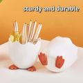 Kawaii Eggshell shape Pen Pencil Pot Pen Holder Stationery Storage Container Desk Organizer Cosmetic Storage Makeup Brush Bucket.