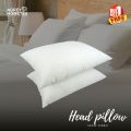 Buy 1 Get 1 Free, Fiber Head Pillow, Tissue Fabric, White, (18"x24"). 