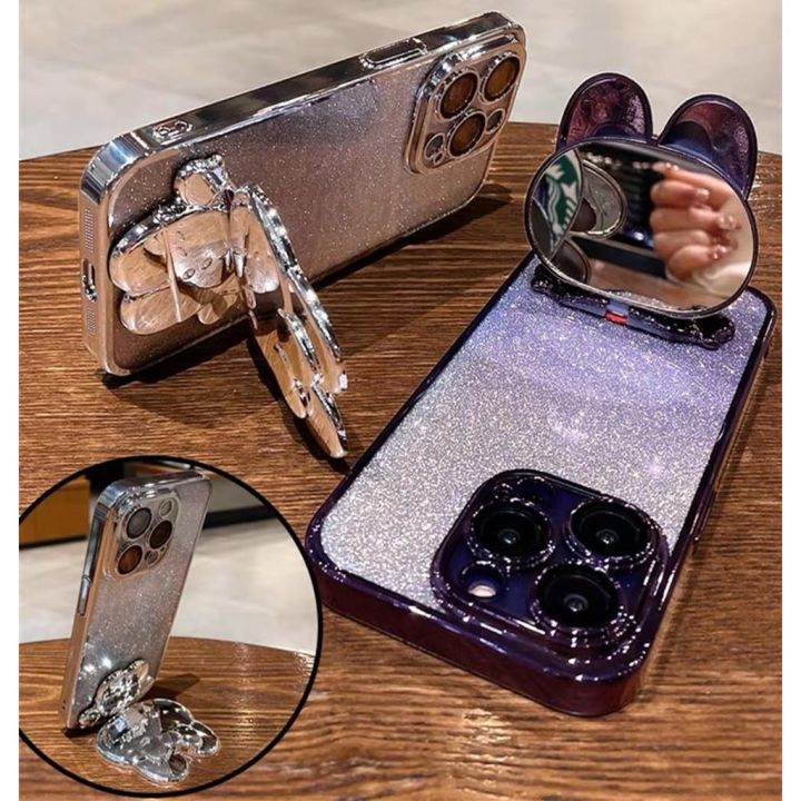 For%20OPPO%20A18%20A38%20A58%20A60%20A78%20A79%20A98%205G%20Back%20Cover%20case%20with%20Cute%20Rabbit%20Makeup%20Mirror%20Stand%20Luxury%20Slim%20Gradient%20Plating%20Glitter%20Girls%20Back%20cover%20Clear%20Soft%20Silicone%20Protective%20Pouch%20-%20Image%205