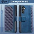 For Samsung Galaxy M34 5G case Wallet Flip leather Etui Coque Samsung M34 case M 34 Cover for Samsung M54 Phone case Card Holder.
