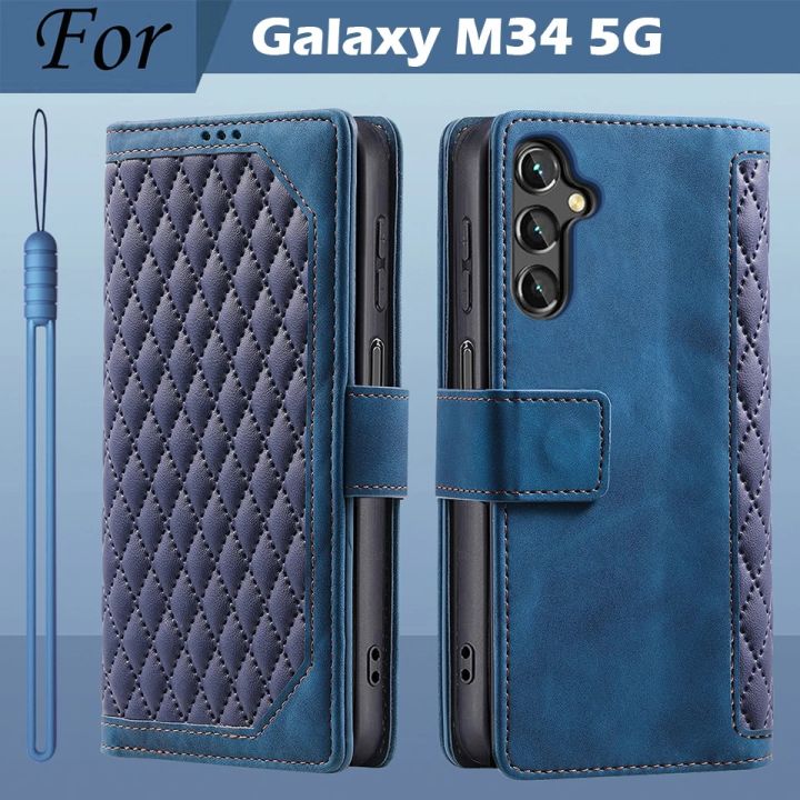 For Samsung Galaxy M34 5G case Wallet Flip leather Etui Coque Samsung M34 case M 34 Cover for Samsung M54 Phone case Card Holder