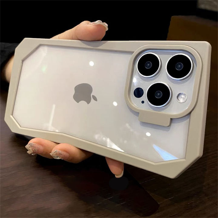 HOCE Irregular Bumper Clear Phone Cases For iPhone 17 16 15 14 13 12 11 Pro Max 14 15 16 Plus X XS Max Case Armor Hard PC Back Shockproof Soft Cover