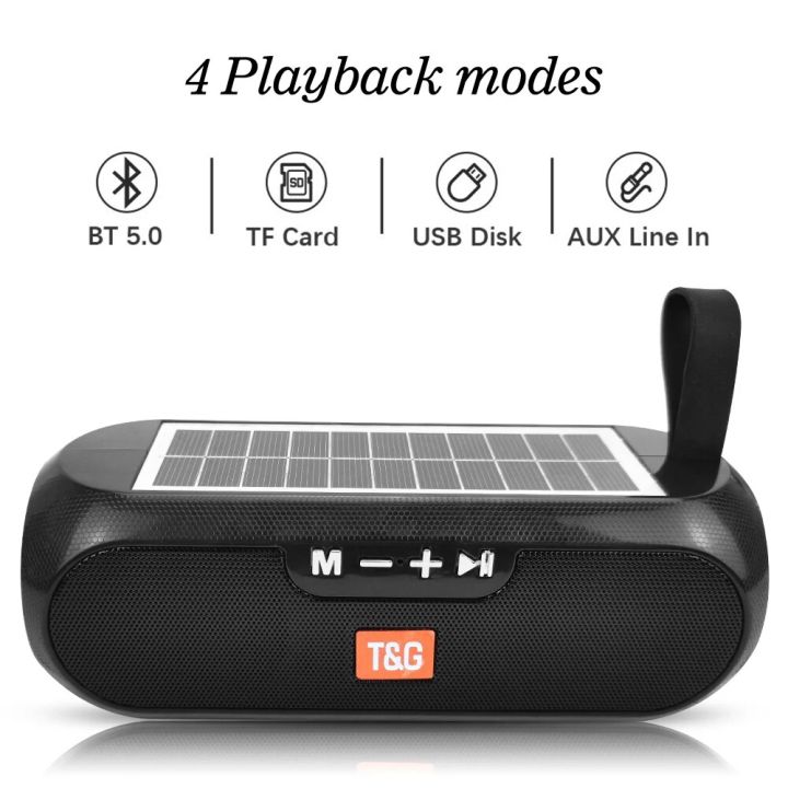 TG182%20Solar%20Boombox%20Outdoor%20Speaker%2010W%20USB%20Portable%20Wireless%20Column%20Loudspeaker%20Waterproof%20Support%20TF%20Card%20FM%20Radio%20Aux%20Input%20-%20Image%204