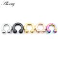 Alisouy 1pc Big Large Size Captive Bead Nose Ring Ear Plug Expander Guauge Male Genital BCR Hoop Earring Piercing Body Jewelry.