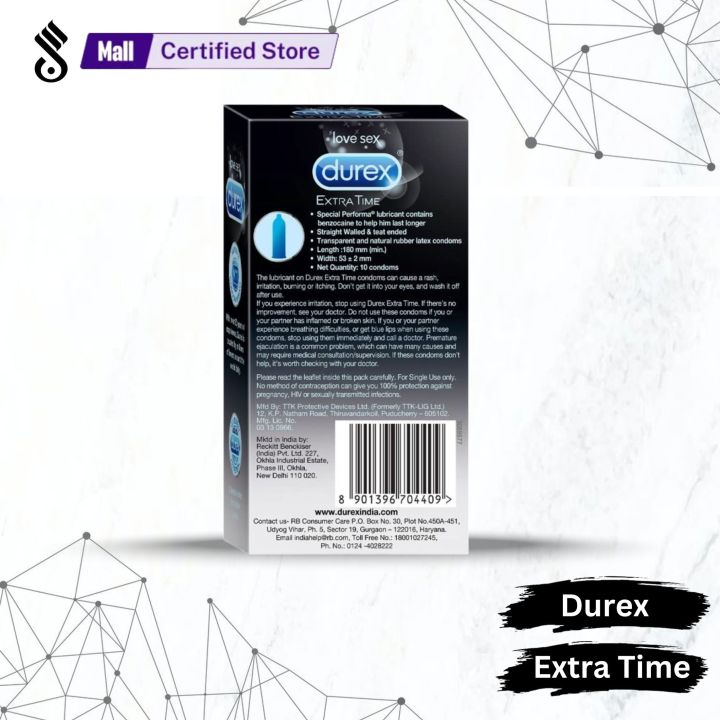 Durex%20Extra%20Time%20Condom%20For%20Longer%20Lasting%20Pleasure%20-%20Large%20Single%20Pack%2010pcs%20Condoms%20-%20Image%202